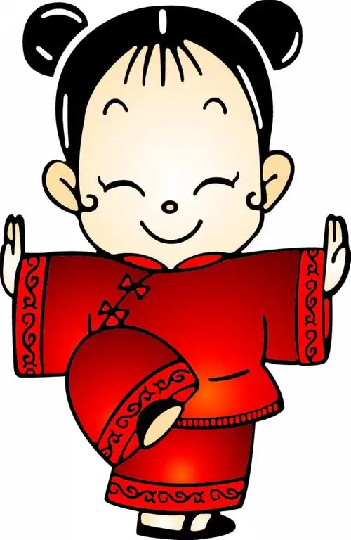 【怒波·鱼】:插画 可爱的中国娃娃