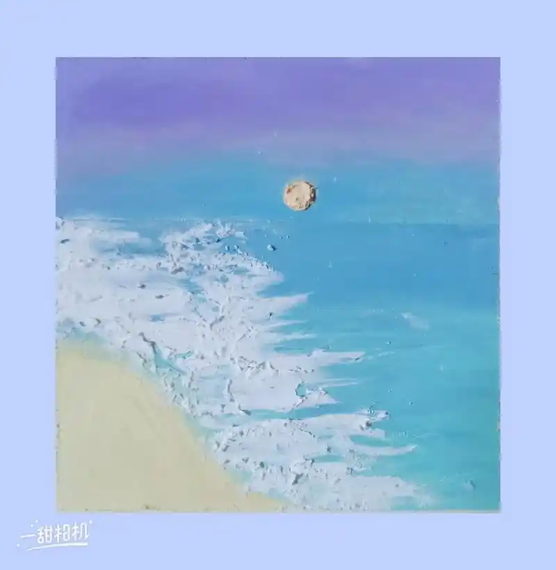 打卡3幅_漫步沙滩 遥望远方#油画棒风景画#画画 #鲁本斯# - 抖音