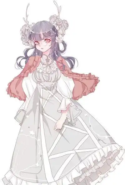 让人爱不释手的洛丽塔,手绘插画图纸.洛丽塔,动漫,手绘设计图纸.