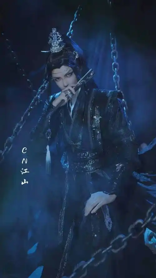 黑水芸熙阁天官赐福风师扇发冠衍生cos青玄折扇工艺扇