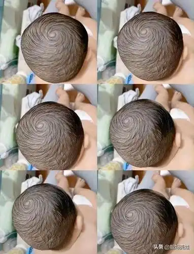宝宝头顶的"旋"有点大,妈妈看了就头晕,网友:每根头发都带戏