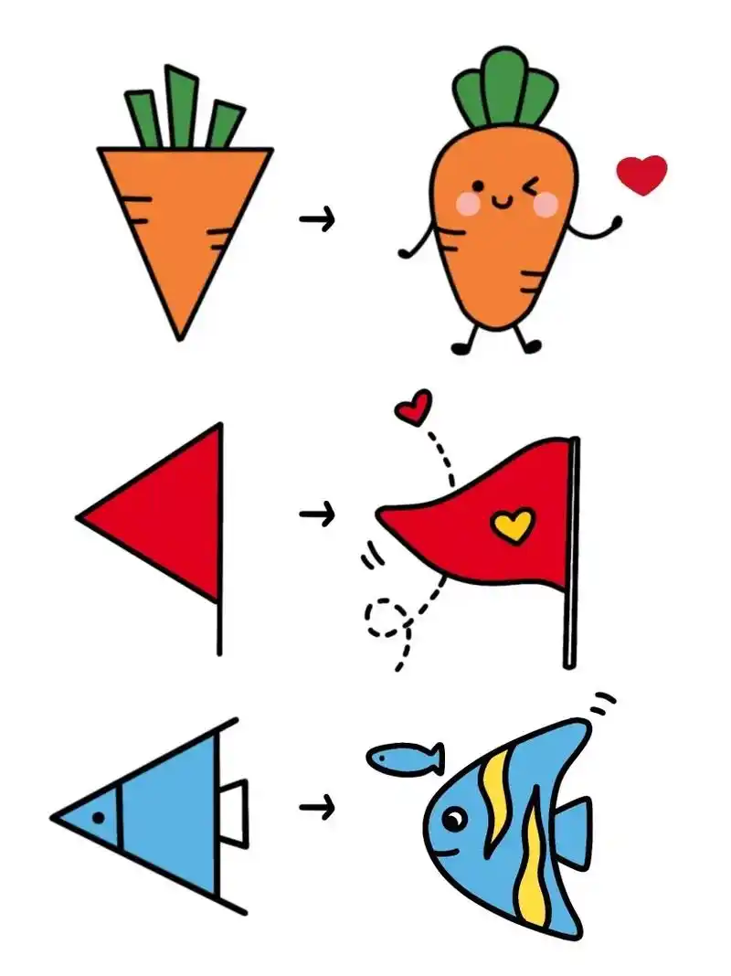 简笔画三角形的联想