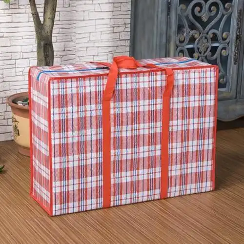 搬家打包行李红白蓝编织袋麻袋袋装衣服被子袋子包裹袋