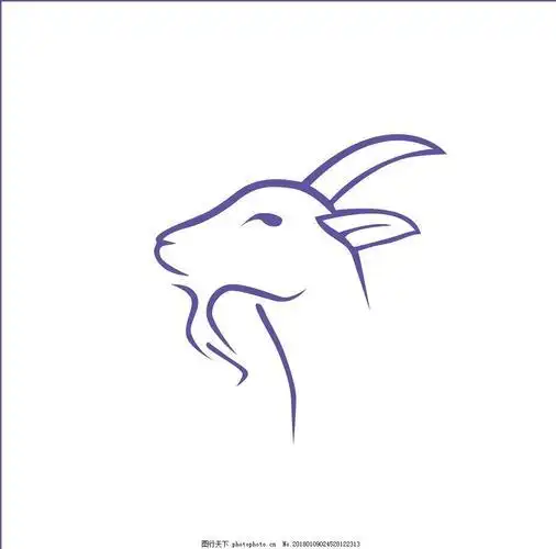 羌族羊头的简笔画