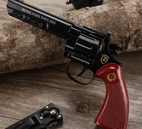 大号全金属侧开左轮砸子炮玩具枪儿童手童抢年经典怀旧砸火左炮轮小孩
