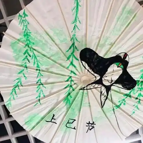 教育幼儿园老师手绘油纸伞邂逅一场古韵的诗意快来围观