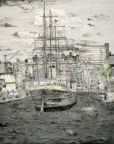 方向  横滨印象  180×145cm