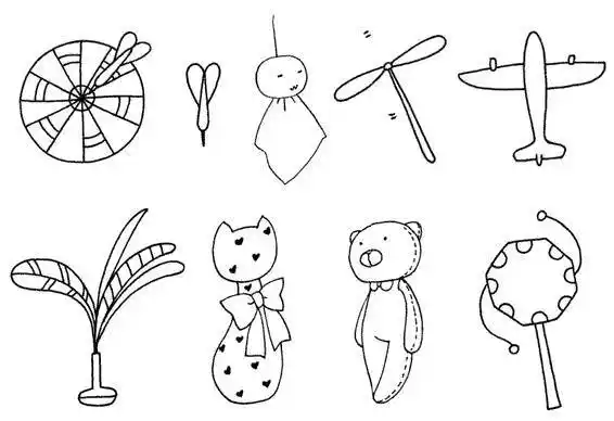 玩具简笔画 玩具简笔画彩色