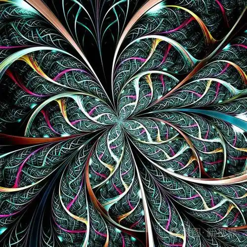 对称分形彩花数码艺术作品创意图形照片-正版商用图片136a5e-摄图新