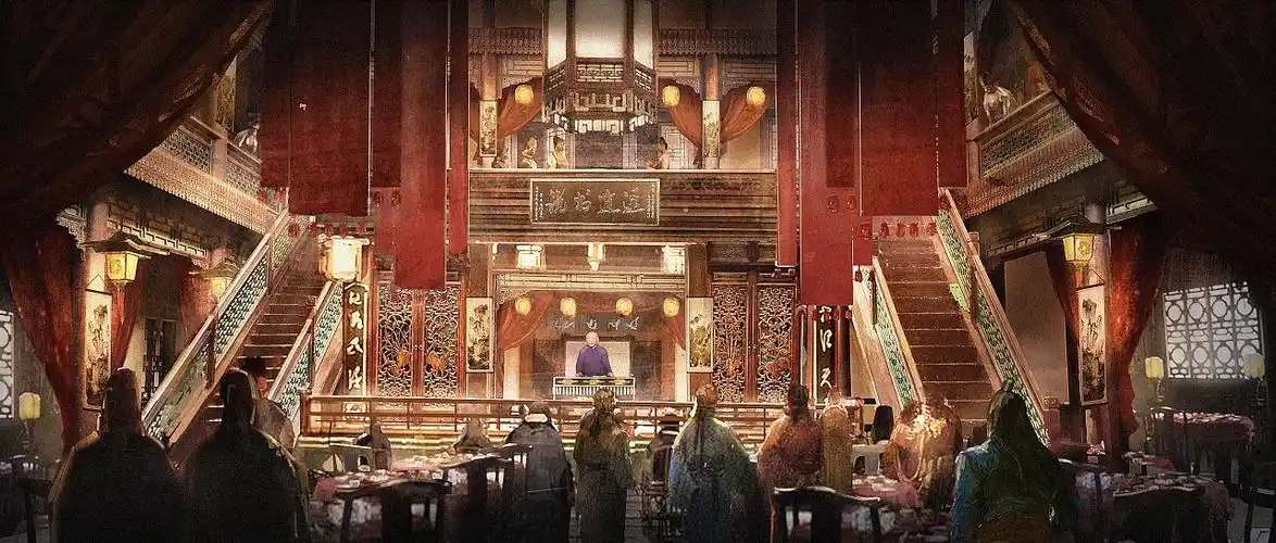 【影视】气氛图 概念气氛 室内 古装 民国酒楼大堂