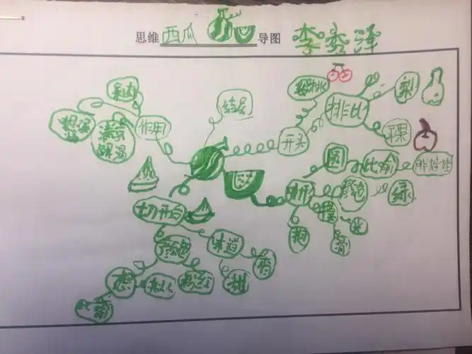 状物作文——西瓜(思维导图展示)