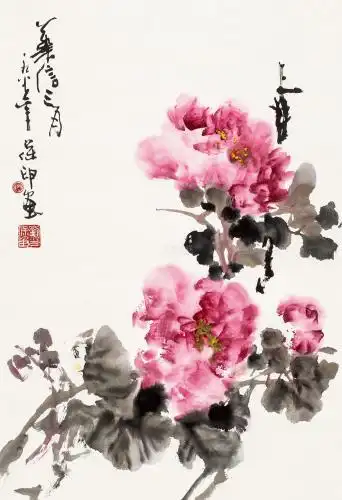 刘保申牡丹 立轴