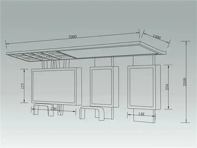 城乡候车亭制作户外灯箱不锈钢公交站台生产厂家专业设计
