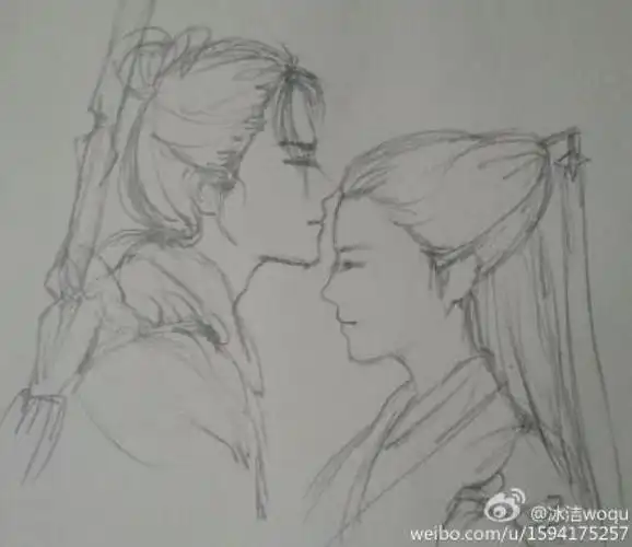 2015电视剧神雕侠侣随手画杨过 陈晓饰演杨过 cr.冰洁woqu