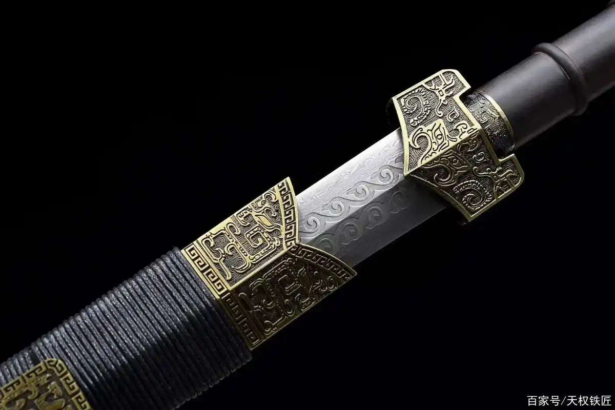 乌木青古火焰纹小秦剑