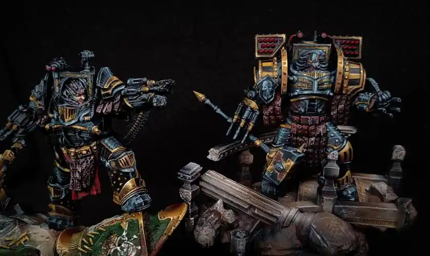 【弥叶薰】战锤钢铁勇士原体佩图拉博第三方模型涂装展示