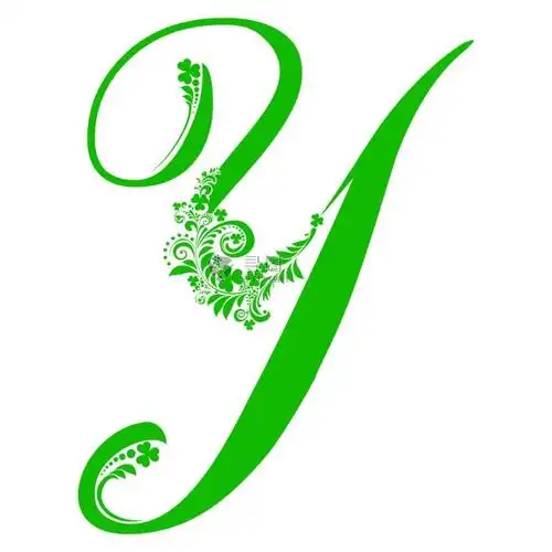 矢量绿色字母y