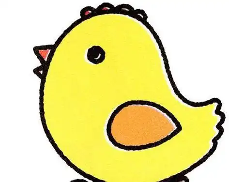 小黄鸡简笔画图片欣赏