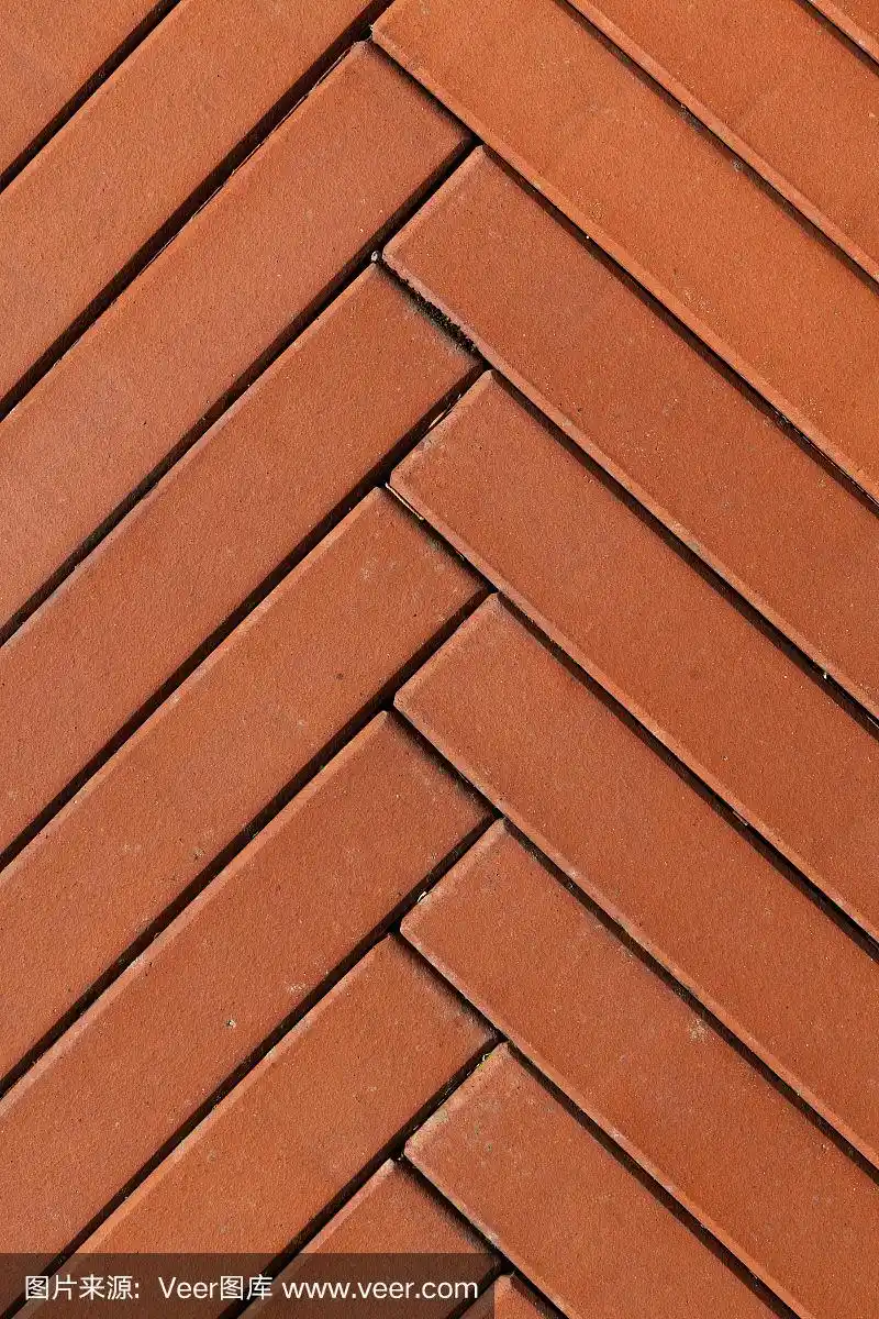 人字形图案,砖,背景,红色,狭窄的