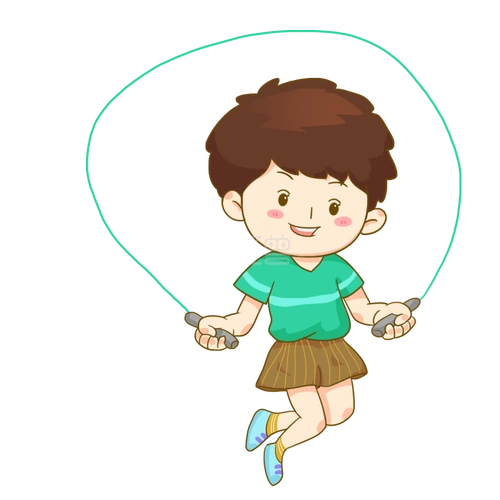 素材爱跳绳的妹妹简笔画怎么画一个正在跳绳的小男孩卡通儿童简笔画?