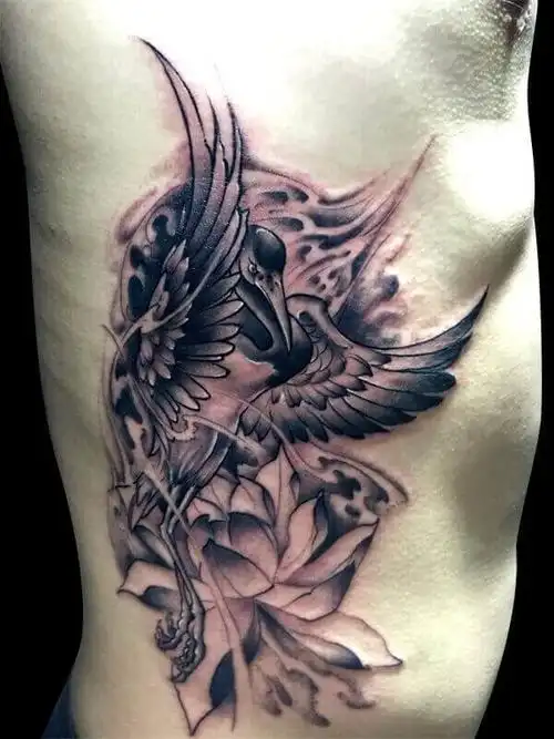 男生侧腰性感纹身图案4