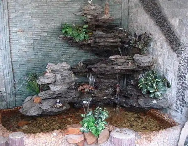 家庭假山鱼池(八)