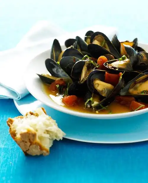 orange and basil mussels