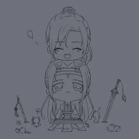 魔道祖师简笔画教程手绘简单q版