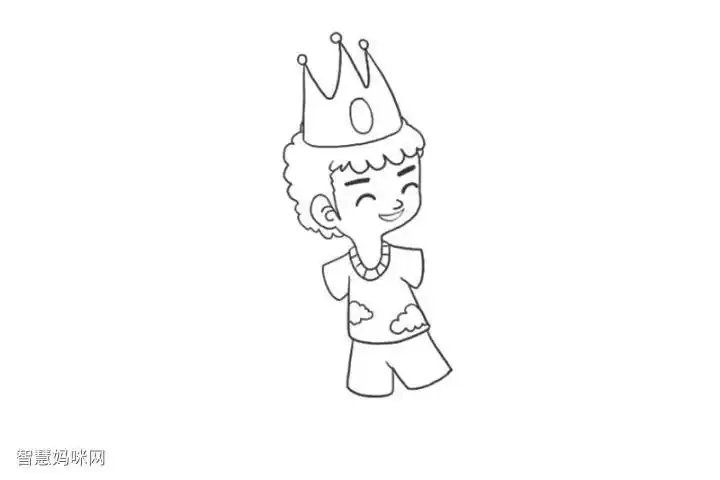 六一儿童节快乐小王子简笔画-图3