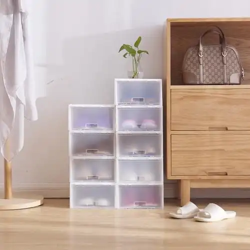 透明塑料抽屉式收纳柜收纳箱衣柜抽屉柜储物箱收纳盒鞋盒