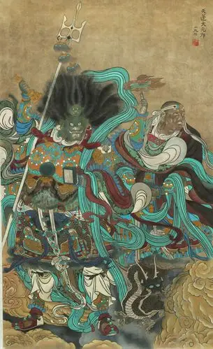 天蓬元帅_纸本设色_国画_宝甄网