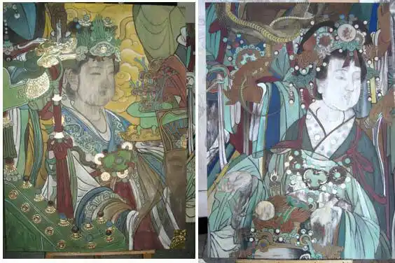 临摹永乐宫壁画--玉女,水星