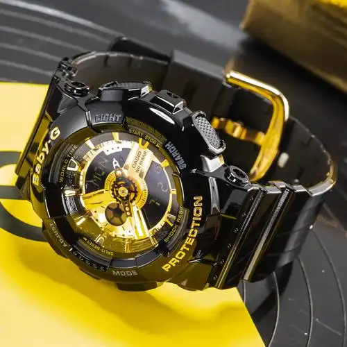 卡西欧手表男女学生gshock限量babyg独角兽黑金情侣款手表一对