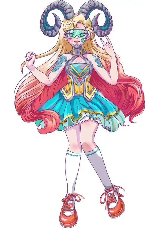 赛博十二生肖拟人"羊女"