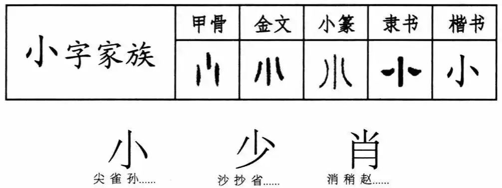 【双法字理】小字大家族