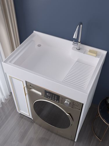 洗衣机阳台一体成品柜小户型洗衣机柜卫浴洗手盆浴室柜组合