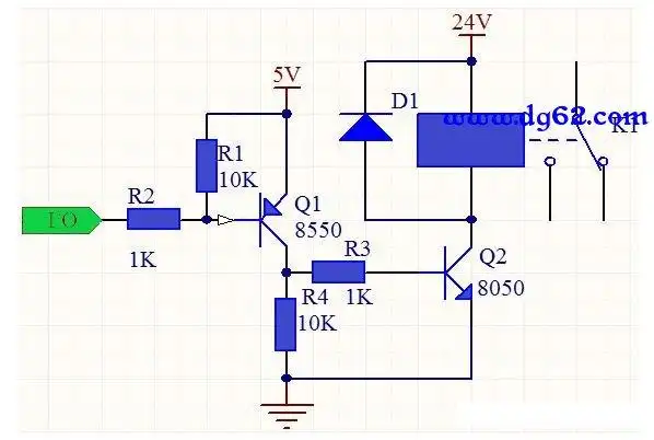 触摸芯片tc305控制继电器接线图