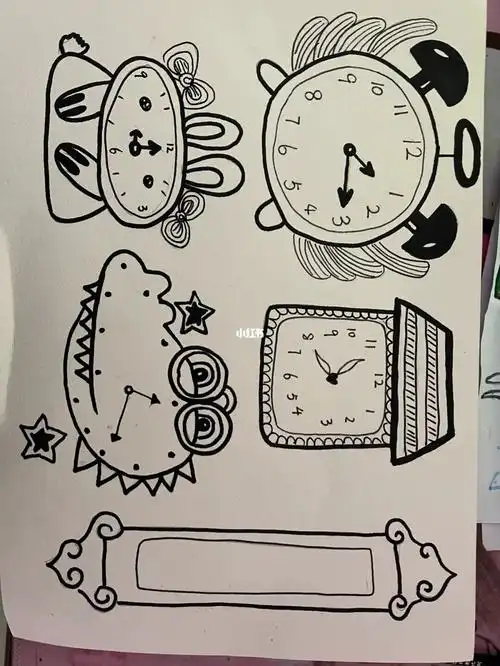数学钟表画