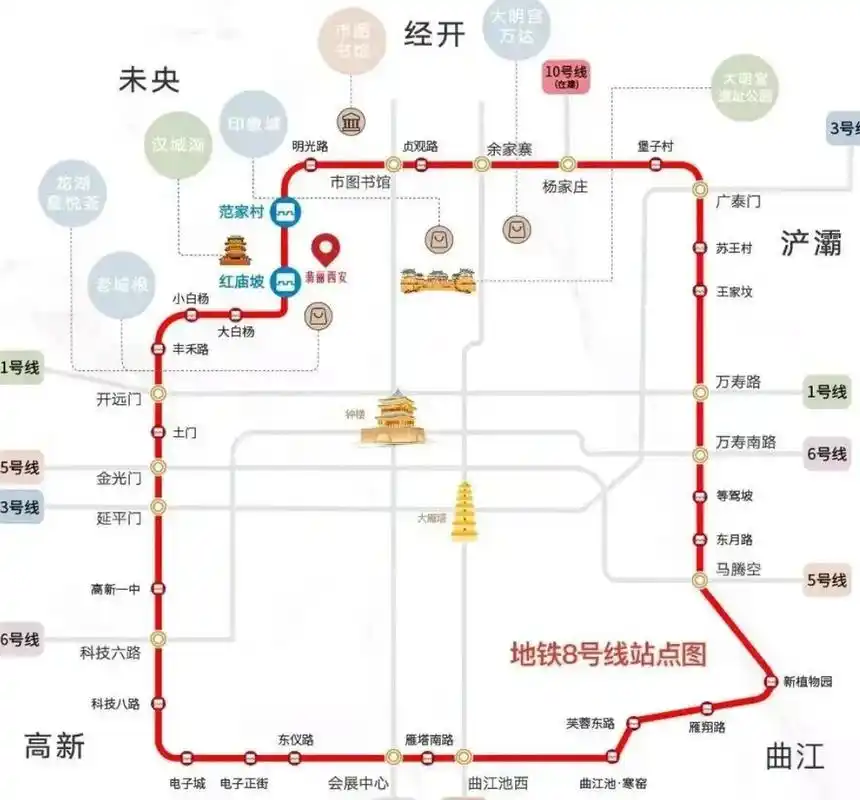 八号线,西安市最新的地铁线路,将为市民的出行提供更加便捷和快速的