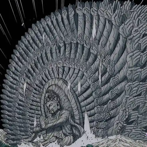 尤其是柱间使用仙法·木遁·真数千手的画面