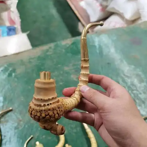 旱烟杆竹根贵州手工竹子烟斗老式烟杆老式竹节烟斗旱烟斗老式竹根烟斗