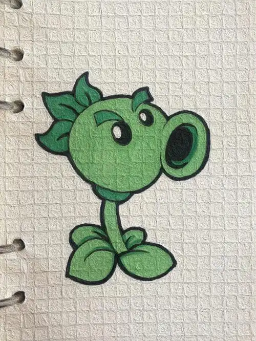 可爱简笔画分享407豌豆射手