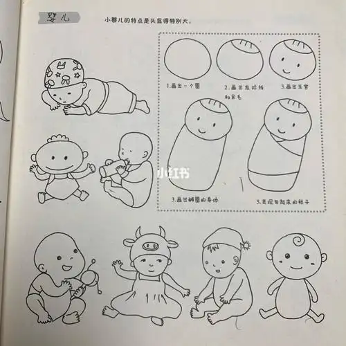 动画新生儿的简笔画