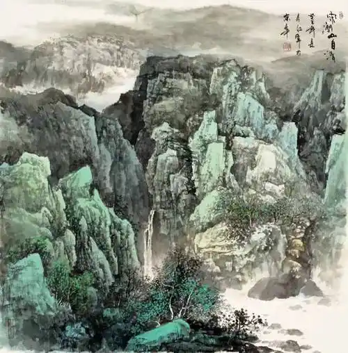 当代实力派山水画大师单玉清作品,峰峦叠嶂,气势恢宏!