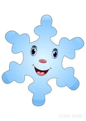 雪花卡通表情的插图
