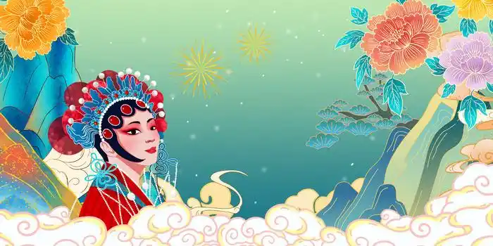 国潮戏曲背景图片大全_国潮戏曲背景素材下载_熊猫办公