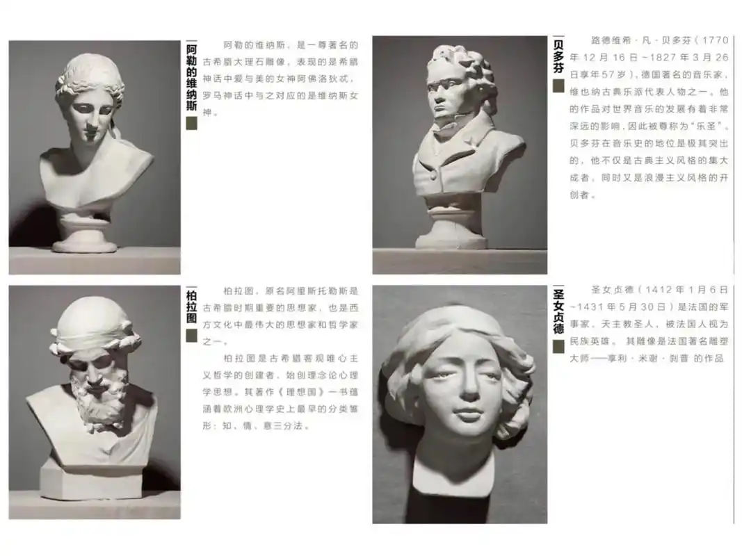 这些石膏像你认识几个,你了解他们的故事吗?#美术生 #一起学 - 抖音