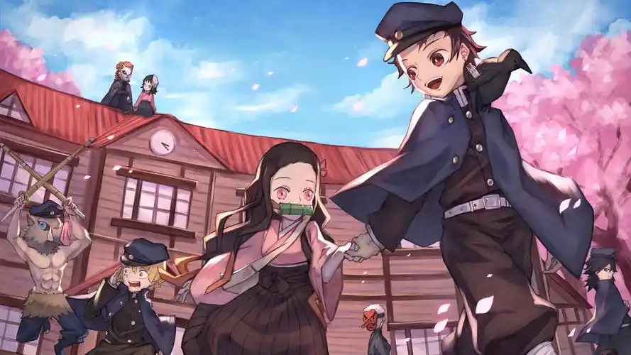 鬼灭之刃 灶门祢豆子 kamado nezuko 灶门炭治郎 4k壁纸