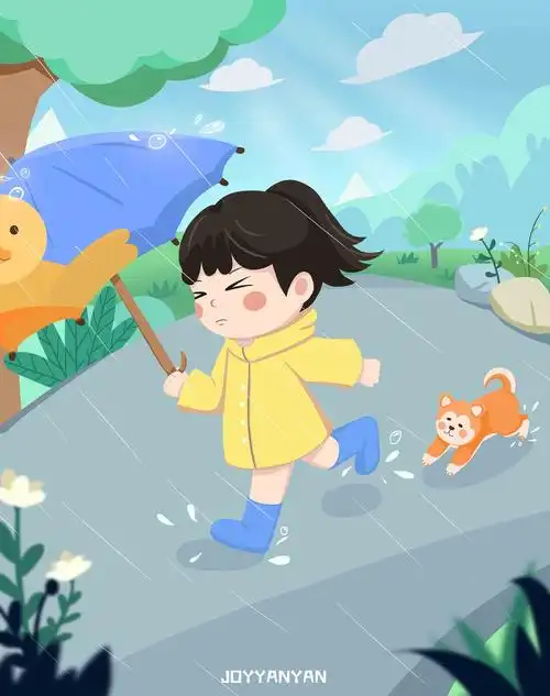 【儿插】雨中奔跑