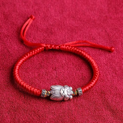 烨誉逢考必过一鸣惊人手链学业有成钰蝉鸣迎禄手绳银蝉金榜题名学生